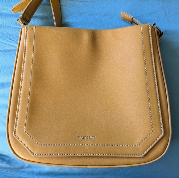 Matt & Nat Mara Vegan Leather Hobo Bag mustard - Picture 1 of 5